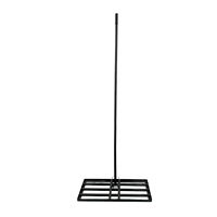 Râteau de nivellement de jardin robuste pour gazon, outil de nivellement du sol et du sable, râteau de nivellement pour semis d'herbe et paillis, base en acier lourd 750x355mm