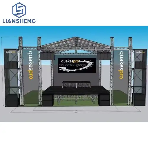 Aluminium legierung Stage Truss System Design Beleuchtung Truss DJ tragbare Bühne für Hochzeits veranstaltung