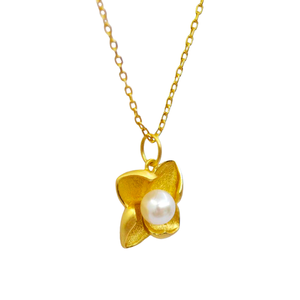Collier pendentif minimaliste en argent 925 plaqué or UM Jewelry, perle d'eau douce naturelle, unisexe, mariage, fiançailles, fête - Product Image 2