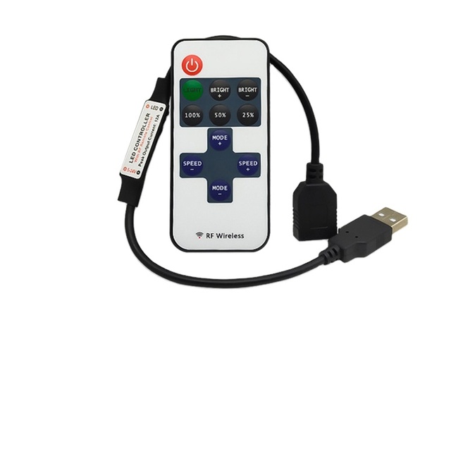 11-key LED strip controller RF wireless single color LED single-channel light bar controller