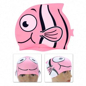 Gorro de Natación Infantil Económico, Divertido, Bonito y Genial con Estampado de Peces de Dibujos Animados, Impermeable, para Deportes Acuáticos, para Clubes de Natación, Regalos Promocionales - Product Image 3