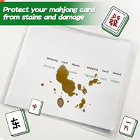 Porte-cartes de Mahjong 2027, 4 pièces, pochettes en plastique transparent imperméables, accessoires de Mahjong
