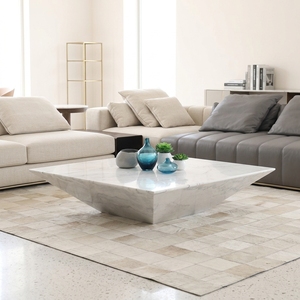 <span class=keywords><strong>Tavolino</strong></span> <span class=keywords><strong>quadrato</strong></span> moderno moderno in marmo bianco di vendita diretta della fabbrica di mobili Shunde - Product Image 5