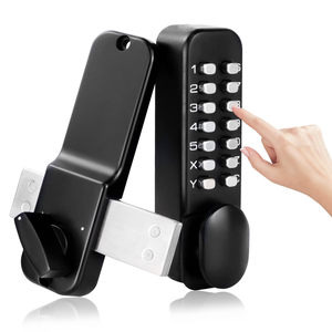 Cerradura de Puerta Personalizada, Mecánica, sin Llave, para Entrada Principal, de Aleación de <span class=keywords><strong>Zinc</strong></span>, Digital, para Puerta de Vidrio Exterior, con Teclado de 14 Botones - Product Image 1