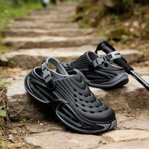 Chaussures à trous pour hommes 2026 # 39;s Foot-covered Baotou Spring New Beach Cross-border Quality Breathable EVA One-word Slippers - Product Image 6