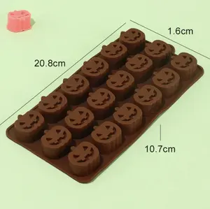 Silicone Chocolate Baking Molds Halloween Pumpkin Cake Decoration Candy Jelly Fondant Cookies Molds Kitchen Tools 3D Accessories