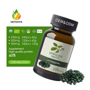 แท็บเล็ตสาหร่ายสไปรูลิน่าแบบผงพรีไบโอติกสำหรับใส่อาหารวิตามินสำหรับความเครียดผลิตภัณฑ์เสริมอาหารปรับแต่งได้ตามต้องการ - Product Image 1