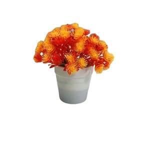 Bonsái de Hortensia Artificial Qi Xing de 18 cm, Color Azul Púrpura, Plástico, Planta Decorativa para Interiores - Product Image 4