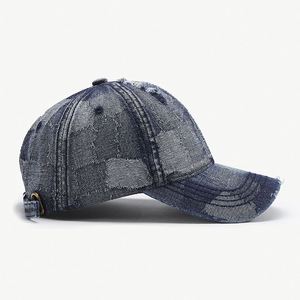 Casquette de baseball en jean à 6 panneaux unisexe, coupe-vent décontractée printemps-automne, petite visière bec de canard, 100 % coton, réglable - Product Image 3