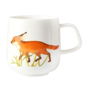 Taza de Porcelana con Diseño de Zorro de Dibujos Animados Estilo Americano, Colorida, Apta para Lavavajillas, Reutilizable, Apta para Microondas, con Caja de Regalo para el Hogar - Product Image 5