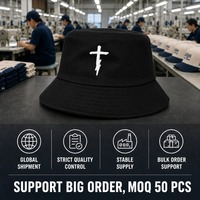 Chapeau Bob en Sergé de Coton à Large Bord, Couronne Plate, Coutures Ajustables, Respirant, Classique, Léger, avec Logo Personnalisé, Idéal pour la Pêche