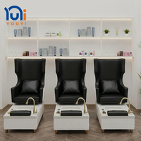 Fauteuils de pédicure modernes personnalisés pour salon de beauté, fauteuils de pédicure rotatifs de luxe pour salon de manucure