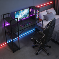 Escritorio de Computadora de Madera Moderno y Convertible para Oficina en Casa o Estudio, a Bajo Precio, con Estantes para Libros, Almacenamiento y Fácil Montaje