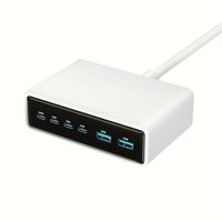 Universele compatibiliteit CE FCC RoHS 200W GaN 6-poorts USB-C PD-lader 100W/20W PD-laptop- en telefoonlader voor tablets, telefoons etc.