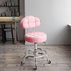Silla de Pedicura Ergonómica de Acero Inoxidable con Ruedas y Rotación de 360 Grados, Ajustable e Hidráulica, para Salón de Belleza y Barbería, Venta al Por Mayor - Product Image 4