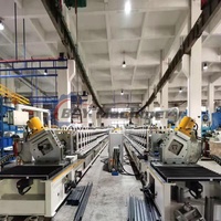 Machine de formage à froid pour rayonnages verticaux d'entrepôt entièrement automatiques, machine de fabrication de rayonnages de stockage en profilés d'acier, moteur à engrenages PLC BSY