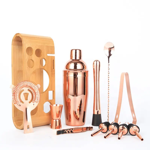 Camol Factory Mixology <span class=keywords><strong>Barman</strong></span> Kit 12 pièces Barware Essentials Set Accessoires de bar Support en bois Kit de mixologie <span class=keywords><strong>Barman</strong></span> - Product Image 3