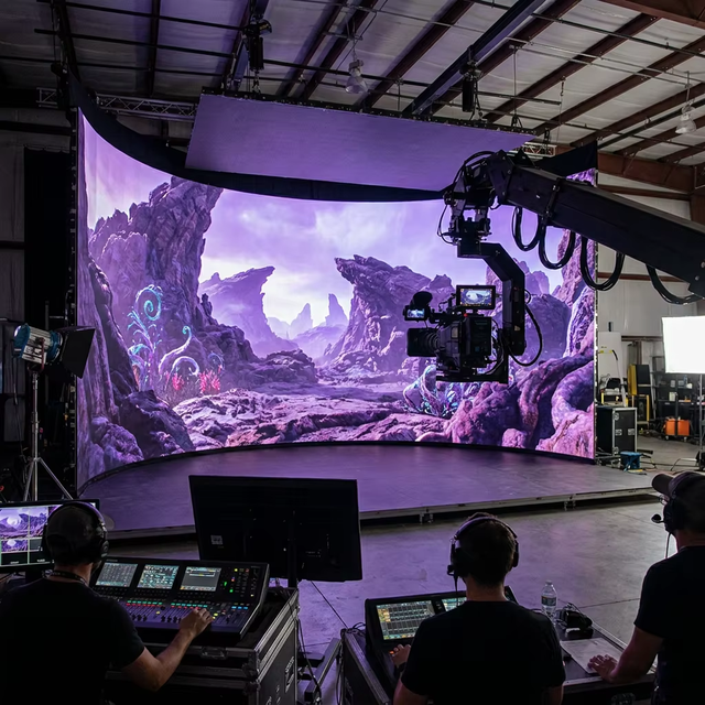 Virtual Production P1.25 P1.53 Indoor LED Display XR Studio LED Video Wall for Film Shooting High Frame Rate HDR LED Screen OEM