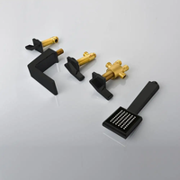 Robinet de baignoire haut de gamme en laiton, effet cascade, finition bronze, mitigeur à poignée unique, valve en céramique, pour usage hôtelier, design moderne