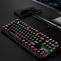 Keyboard Mekanik LEAVEN K550 87 Tombol Green Shaft Gaming Athletic Office Notebook Punk yang Hemat Biaya untuk Dropshipping