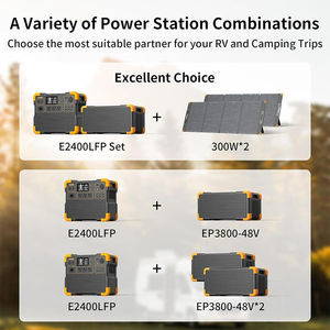 Station d'alimentation portable silencieuse E2400LFP 2400W 2048Wh, générateur solaire pour le camping, la maison et les situations d'urgence - Product Image 4