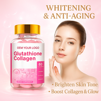 Complément alimentaire pour femmes adultes, blanchissant la peau, L-glutathion 5000 mg, gommes éclaircissantes pour la peau, anti-âge, antioxydant