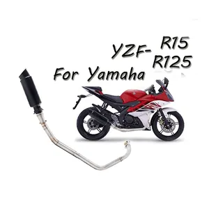 雅马哈YZF-R15 R5 MT-15 MT 15 125 2008-2017摩托车排气消声器逃逸系统改装中间连接管