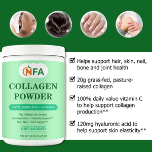 Collagène en poudre OEM ODM avec acide hyaluronique et vitamine C pour soutenir l'élasticité des cheveux et de la peau, la santé des ongles, la flexibilité des os et des articulations - Product Image 3