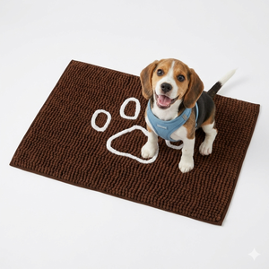 <span class=keywords><strong>Tapis</strong></span> de porte en chenille antidérapant pour animaux de compagnie, motif simple de patte blanche, absorbant l'eau <span class=keywords><strong>et</strong></span> la boue, pour porte avant <span class=keywords><strong>et</strong></span> arrière - Product Image 3