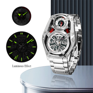 Nuevo reloj de moda con volante, módulo de tiempo Japonés PC10, reloj mecánico de movimiento automático de cuarzo de <span class=keywords><strong>China</strong></span>, reloj luminoso para hombre - Product Image 2