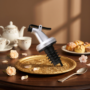 <span class=keywords><strong>Bouchon</strong></span> verseur et <span class=keywords><strong>bouchon</strong></span> de bouteille en plastique écologique, acier inoxydable et silicone, pour spiritueux et <span class=keywords><strong>vin</strong></span>, avec couvercle, pour accessoires de bar - Product Image 1