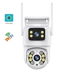 4K 8MP PTZ WIFI-Kamera Doppel objektiv Nachtsicht im Freien Menschliche Erkennung Auto Track CCTV-Überwachung IP-Kamera Sicherheits schutz