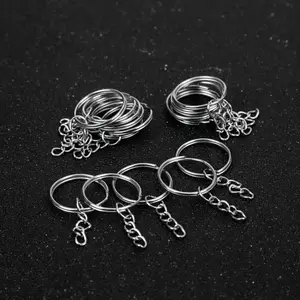 Manufacturers supply high quality nickel-plated 1.2x25mm aperture with 4 pin chain jewelry key ring metal