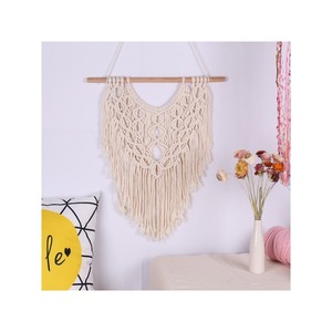 Tapisserie à franges tissée à la main, décoration pour chambre d'hôtes, suspension artistique pour <span class=keywords><strong>chevet</strong></span> et entrée, tapisserie bohème pour salon - Product Image 4