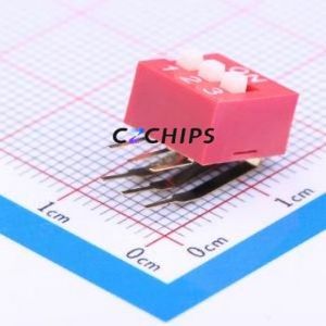 VHG/S-03HG-R DIP Switch Through hole Component (THT) Switch Flat Toggle, Raised Type Single Pole Single Throw 3 2.54mm - Product Image 1