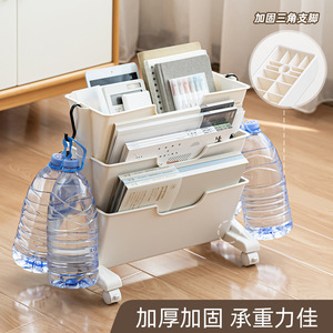 Office Organizer Plastic Storage Drawer Cart With Wheels 3 Tier Rectangle Standing Type 20-35L Capacity Easy To Move - Product Image 5