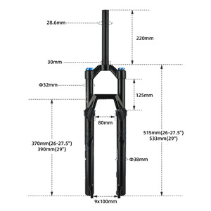 Bolany Mountain Bike Front Fork 27.5 Inch 32mm Tube Air Spring <b>Rebound</b> Adjustment 120mm Travel Suspension Fork - Product Image 5