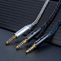 KBEAR KuiBao ST-12 8-Core 4N Kabel Upgrade Seimbang QDC Tembaga Berlapis Perak 44/25 untuk Headphone & Pemutar
