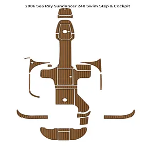 Sea Ray Sundancer 2006 – plateforme de natation, coussin de Cockpit de bateau, mousse EVA, plancher en teck, support adhésif, plancher de Style seadk Gatorstep, 240