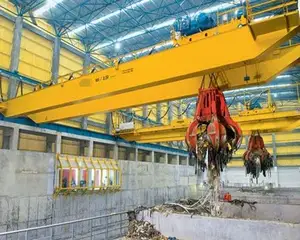 QC Type 15t 20t 25t 30t Heavy Duty Mechanical Workshop Using Double Girder Magnetic Bridge Overhead EOT Crane