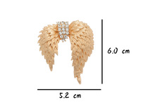 Broche en forme d'ailes d'ange dorées pour femmes, cadeau pour maman