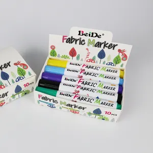 Шэньчжэнь, 2023 производство, немоющаяся текстильная маркерная ручка 10 цветов для джинсовой сумки, обувь, футболка, текстильный рисунок