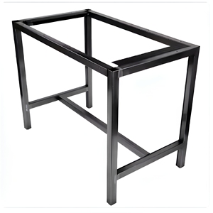 Structure de table carrée en acier gris, robuste, pour atelier industriel, en métal enduit durable - Product Image 1