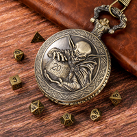 Mini set de dés DND dans une boîte en métal sculptée Goblin - Cadeaux pour soirées RPG, cadeau DND pour les joueurs de jeux de table