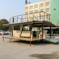 Remorques alimentaires à double étage camion de nourriture entièrement équipé avec magasin de conteneur de cuisine complète
