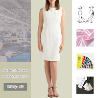 Robe fourreau mini en tweed blanc sans manches pour femme, avec bords bruts et franges, idéale pour le bureau et les occasions formelles, vente en gros
