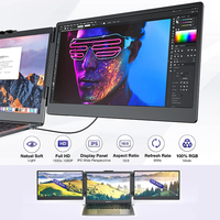OFIYAA OEM ODM Usine Directe Kwumsy S2 Triple Extension d'Écran pour Ordinateur Portable 14" FHD 1080P IPS Double Moniteur Portable pour Ordinateur Portable
