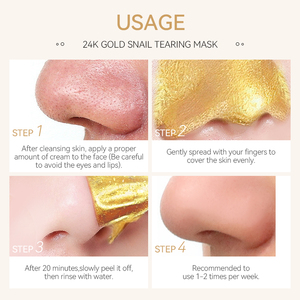 Masque peel-off Laikou 24K Or et Bave d'Escargot Nettoyant en Profondeur, Hydratant, Contrôle du Sébum, Élimination des Points Noirs, Resserrement des Pores - Product Image 4