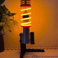 Lampe de table et veilleuse décorative personnalisée en forme d'amortisseur de voiture, design créatif imprimé en 3D de style industriel