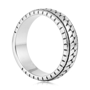 yunnique Men's <b>Titanium</b> Steel <b>Ring</b> Geometric Pattern Irregular Diamond Design Gift Jewelry FY280101 - Product Image 3